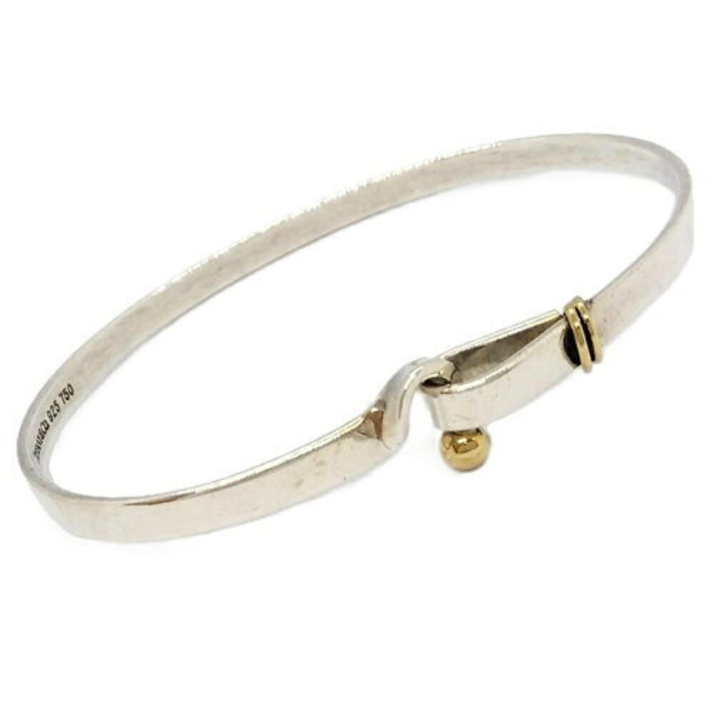 Tiffany Co Hook Eye Bangle Cuff Gold Silver